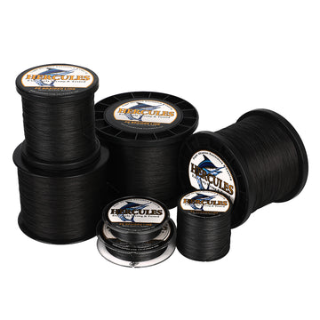 1000M 1094Yds Black 10lb-420lb HERCULES PE Braided Fishing Line 12 Strands